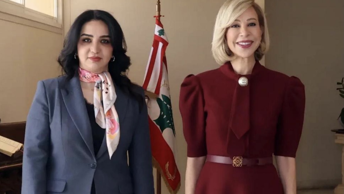 اللبنانية الاولى شكرت القائمة بالاعمال العراقية على المساعدات الإنسانية والإغاثية للنازحين