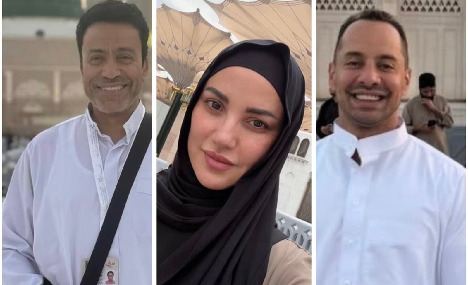 من بينهم درّة زروق وتامر عاشور.. فنانون يؤدون مناسك الحج هذا العام