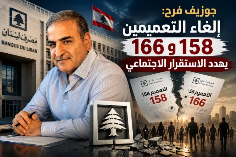 جوزيف فرح: إلغاء التعميمين 158 و166 يهدد الاستقرار الاجتماعي